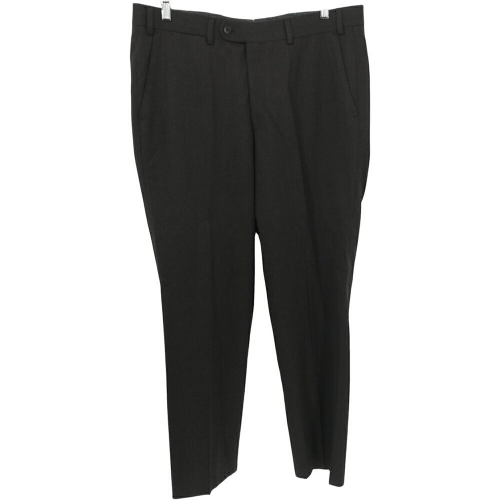 Hiltl The Ultimate Trousers Brown Flat Front Wool Dress Pants Size 38 x 31
